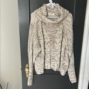 Moon & Madison Cream Cowl Neck Sweater